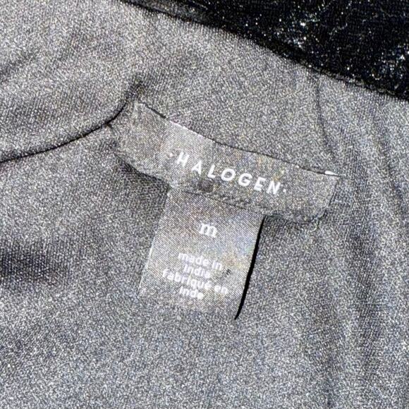 Halogen Womens Medium Black Velvet Midi Straight Pencil Skirt Party Cocktail - Picture 5 of 7